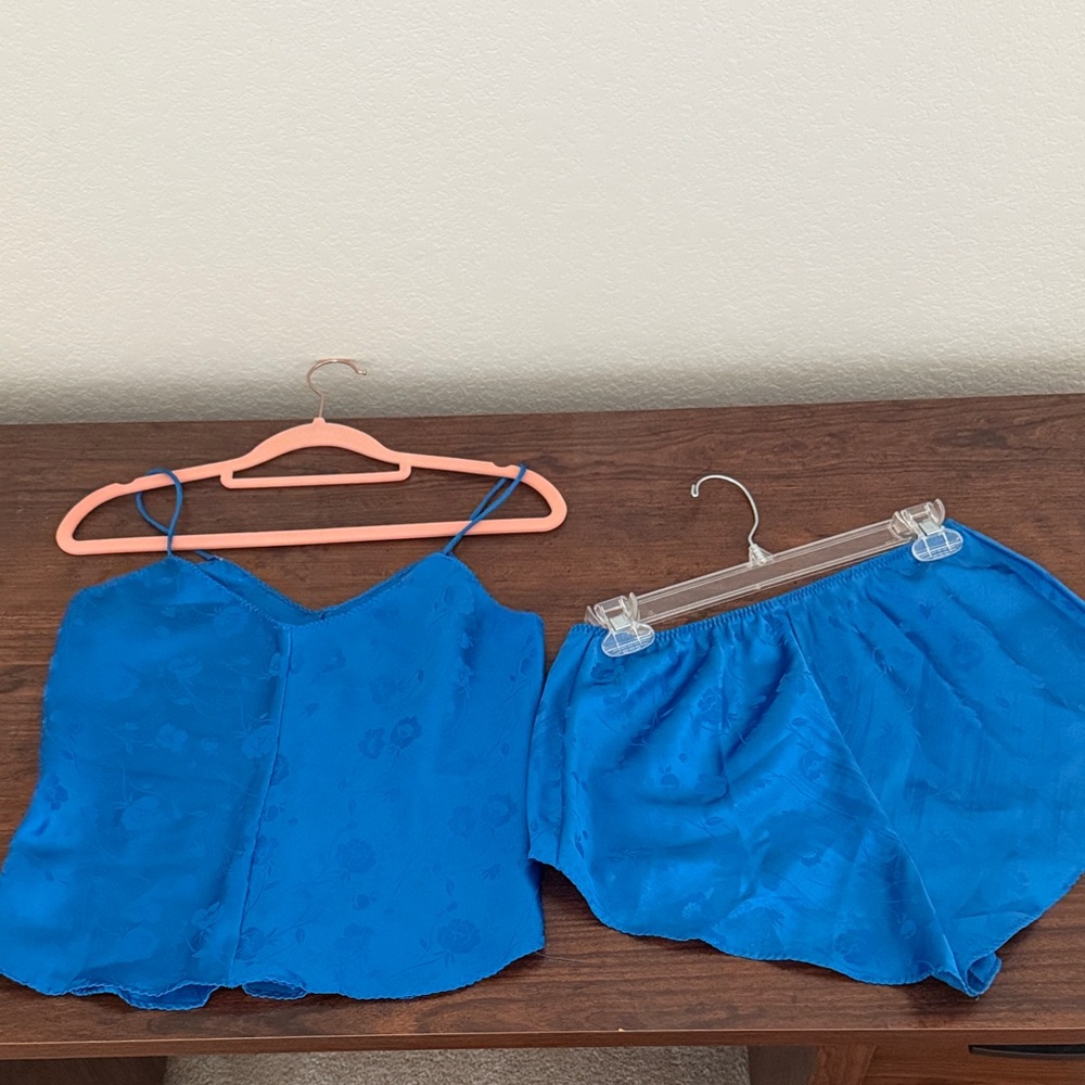 ✨Vintage✨ Vibrant Blue Camisole and Shorts Set